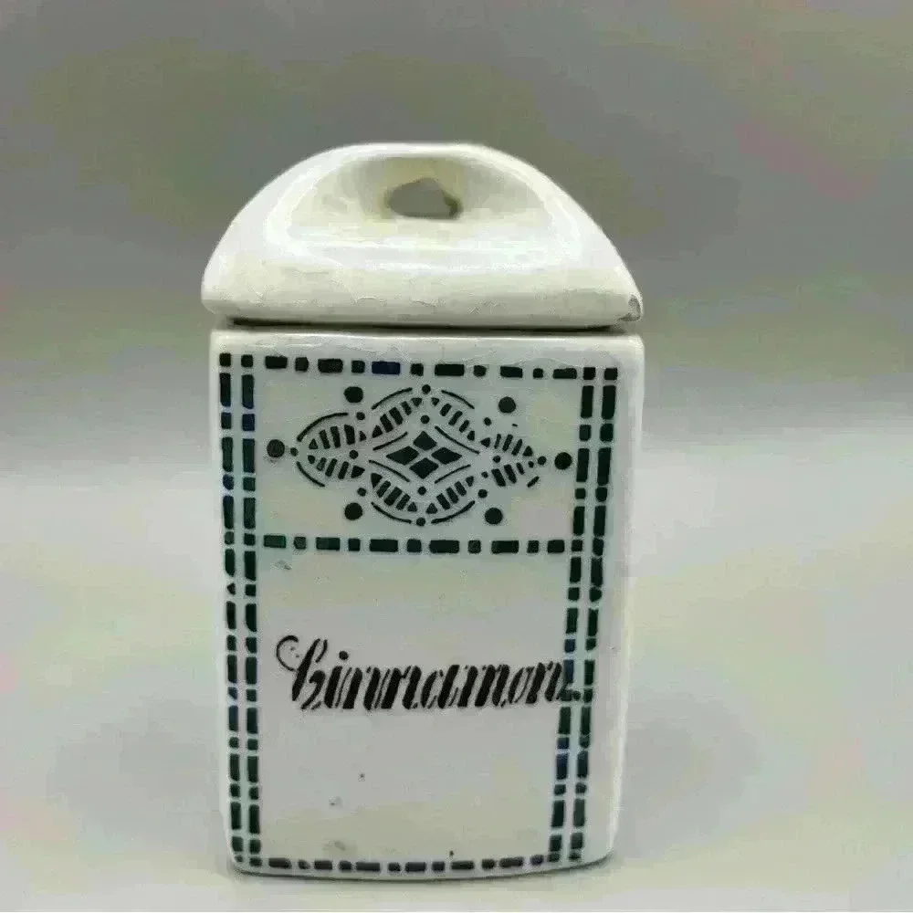Set Of 4 Antique Moskau Vintage Made In Germany Porcelain Spices Jars